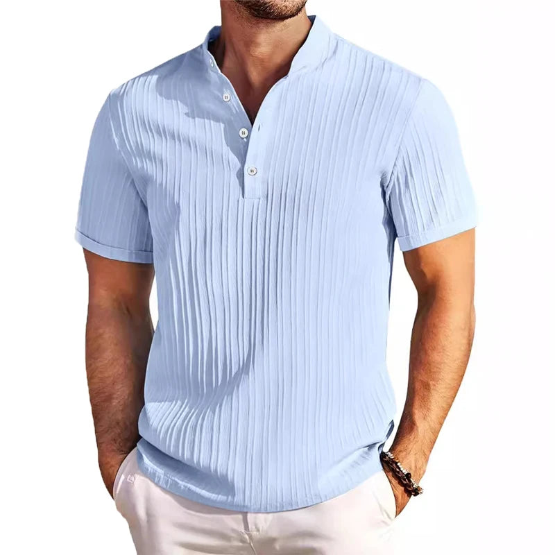 Camisa elegante de manga corta para hombre