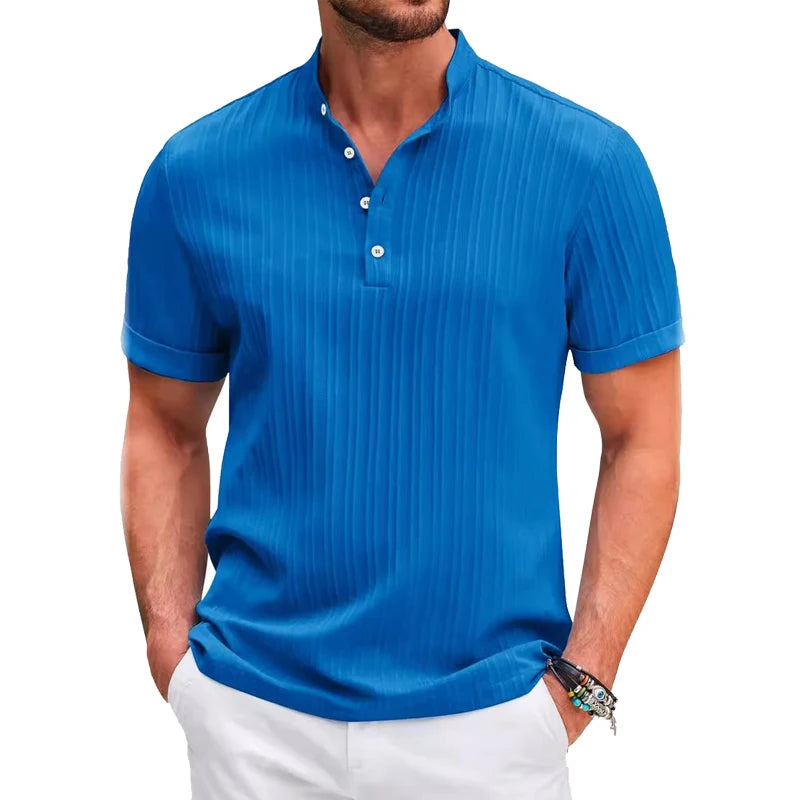 Camisa elegante de manga corta para hombre