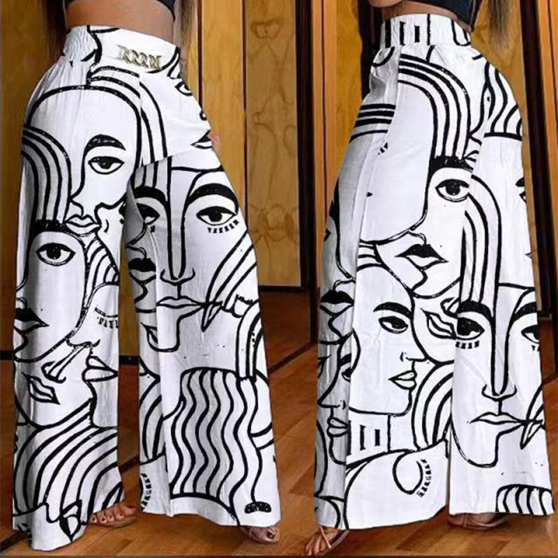 Pantalón ancho talle alto escultor