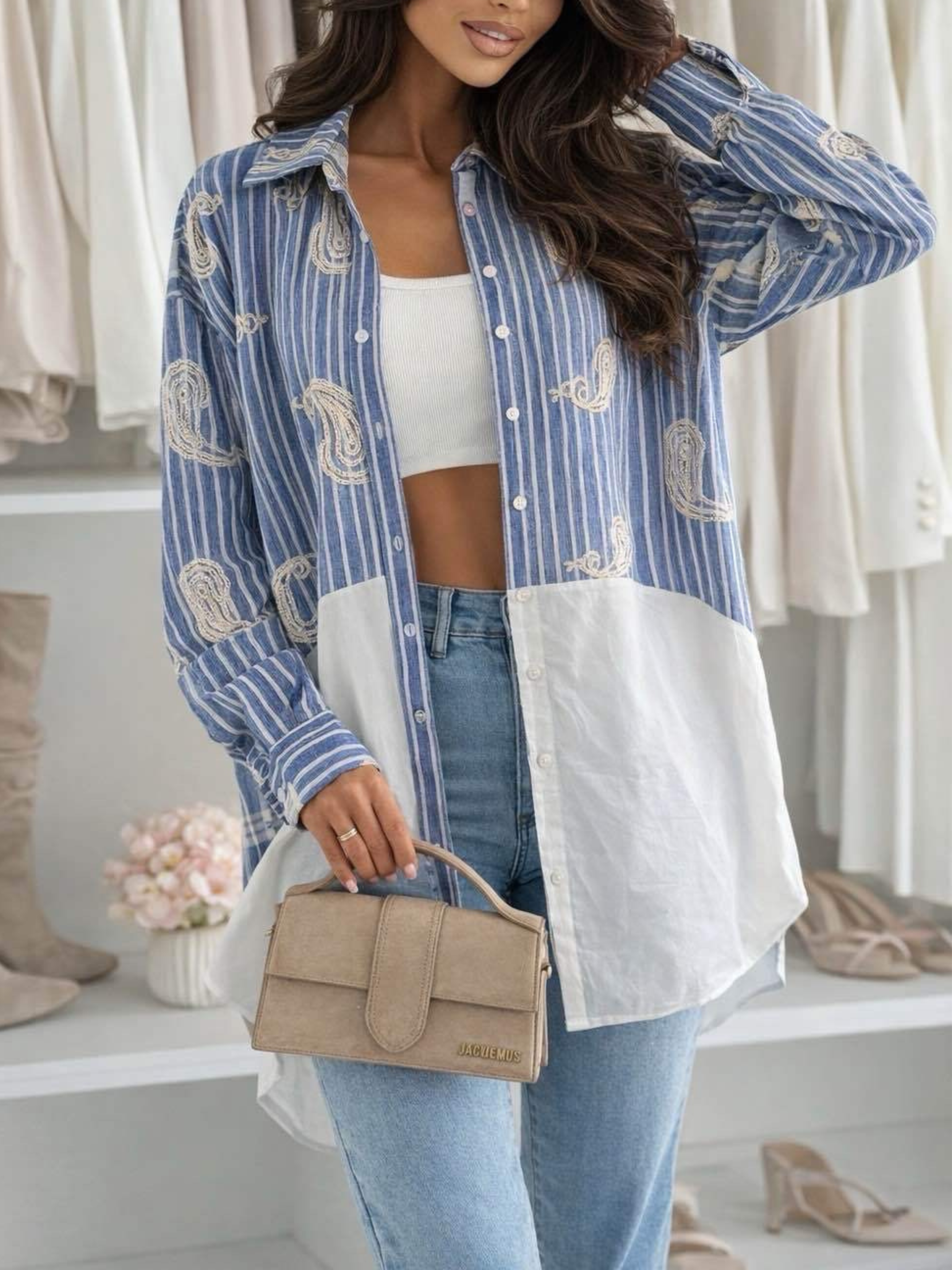 Blusa de Rayas Extragrande