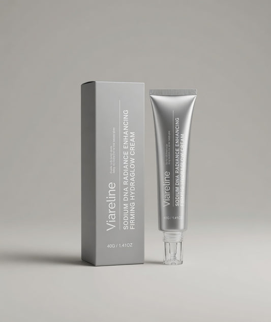 Viareline Sodium DNA Radiance Enhancing Firming HydraGlow Cream 40 g tube and box