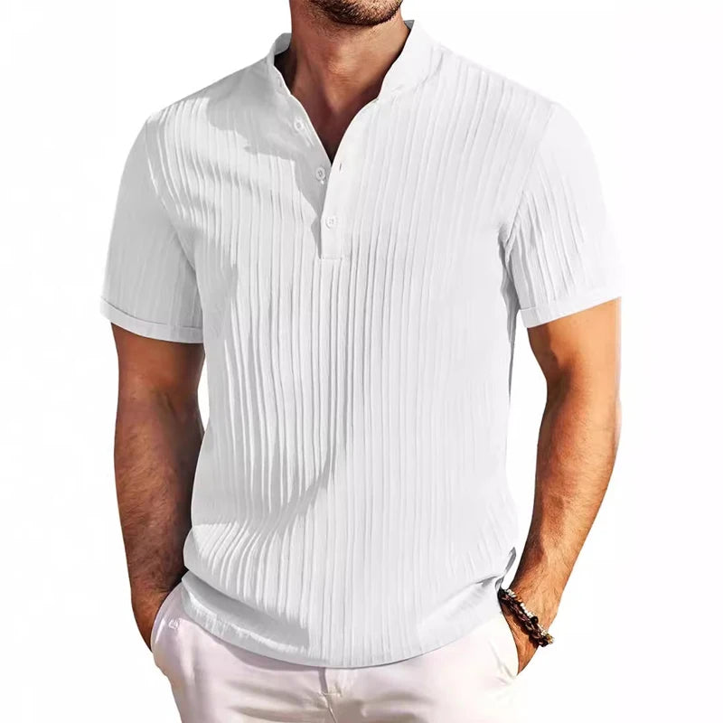 Camisa elegante de manga corta para hombre